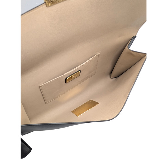 Salvatore Ferragamo Black Leather Gancini Afef Large Clutch Wristlet Bag - Picture 5 of 9